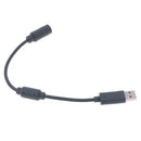 Wired controller USB breakaway adapter cable cord for xbox 360 Gray 23cm G 3~
