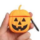 Novelty Halloween Pumpkin Silicone Cover Case For Airpods Bluetooth Earphone WJ