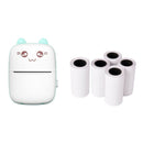 200DPI Pocket Thermal Printer 57mm Wireless BT Printer + 6 Roll Thermal Paper