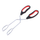 2pieces Kitchen Tongs Bread Food Serving Tongs Silicone Handles 23.5/33cm