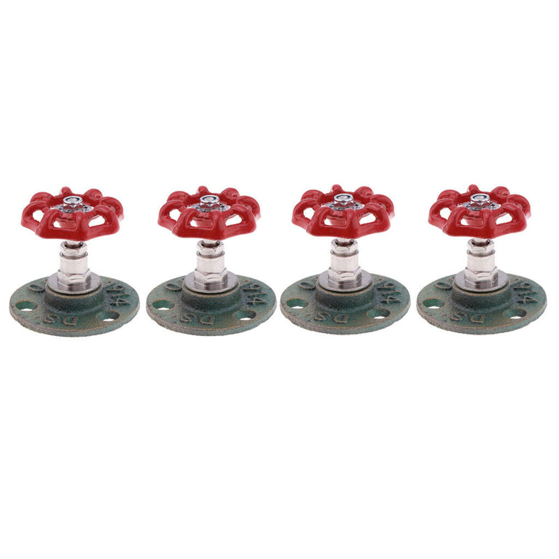4Pieces Industrial Rustic Wall Mounted Hand Wheel Hook Coat Hat Clothes Hook