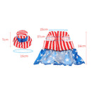 Pet Dog Cat American Flag Party Female Suit Costume Fancy Dress Outfit S