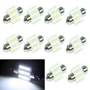 2X Super White 31mm 12 LED SMD Festoon Dome Car Bulb 3021 3022 DE3175 Light Lamp