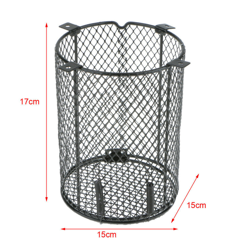2Pcs Reptile Tank Heating Lamp Anti Hot Net Stainless Steel Light Lampshade