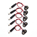 5PCS T type 9V DC Battery Power Cable Barrel Jack Connector for Arduino JR