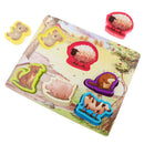 Wooden Puzzles Jigsaw Toys for Children Farm Animal Cognition Learning
