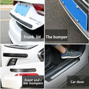 Car Auto Carbon Fiber Rubber Edge Guard Strip Door Sill Protector 3CM*1M Black