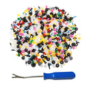 500 Auto Body Plastic Push Pin Rivet Fasteners Trim Panel Moulding Clips Mixed