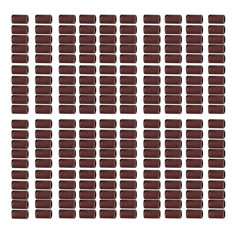 100 Pieces Nail Drill 180 Grit Sanding Bands Machine Replacement Bits Pedicure .