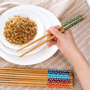 10 Pairs Chinese Chopsticks Wooden Bamboo Traditional Japanese Wood Chopsticks
