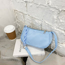 Women Casual Handbag Simple Nylon Daily Female Totes Shoulder Bags (Blue)