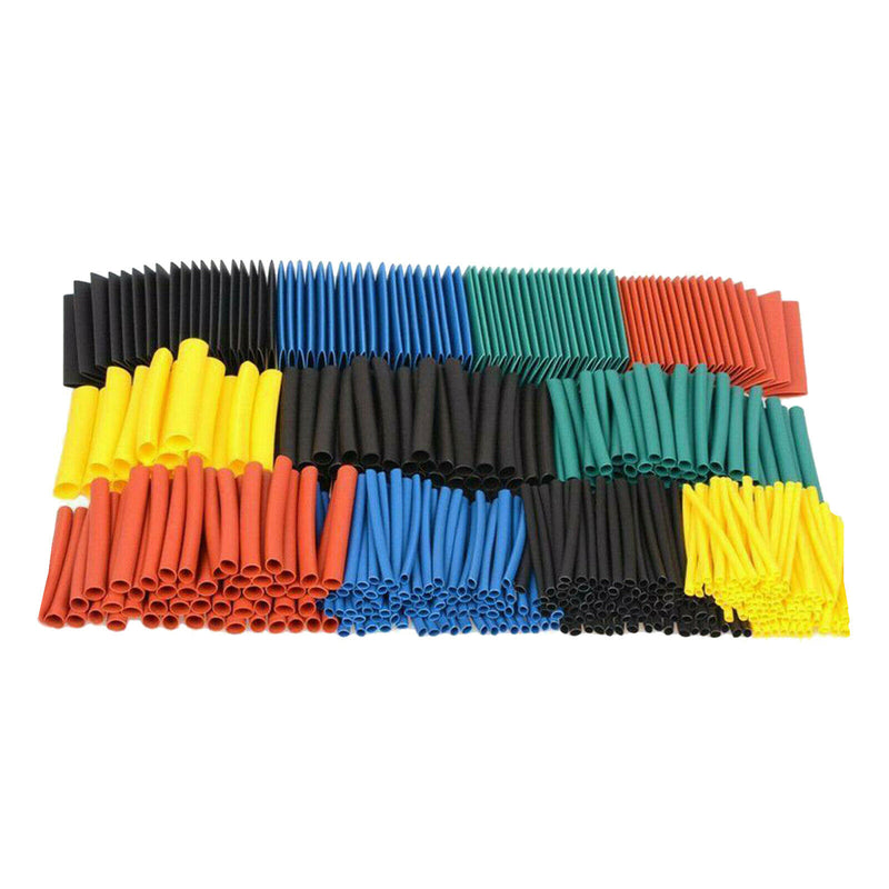 530 PCS 2:1 Heat Shrink Tube Combo Assorted Sleeving Wrap Cable Wire Kit diy