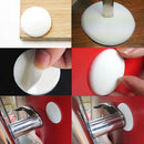 2x Round Wall Protector Self Adhesive Door Handle Bumper Guard Stopper RubberME