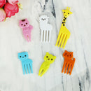 1set Cute Mini Animal Farm Cartoon Dessert Food Fruit Forks Lunch Bento 3c