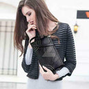 Women Sheepskin Soft Crossbody Bags Casual Rivet Shoulder Messenger Handbag
