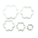 5X flower shape stainless steel cookie cutter cake baking mould biscuit mould3cA