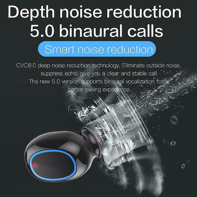 A2 TWS Wireless Bluetooth Earphones Hi-Fi Stereo Earbuds Headset (2600mAh) A