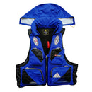 Detachable Fishing Outdoor Life Jacket Vest For Adults Blue with Hood XXXL