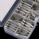 72Pcs/Box 6x30mm 0.5A-30A Glass Tube Fuses Assorted Kit with Fuse Holder OZ