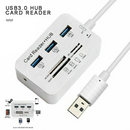 Aluminum 3-port USB 3.0 Hub MS SD M2 TF Multi-In-1 Memory Card Reader Adapter