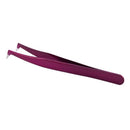 Pro Beauty Precise Straight Curved Eyebrow Eyelashes Extension Tweezers Pur