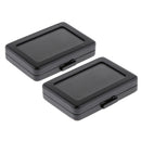 2 Pcs PU Leather Travel Jewelry Box Diamond Display Organizer Storage Case