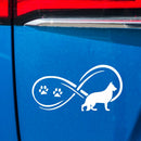 Dachshund Dog Car Styling Stickers Vinyl Decals Window Graphics (White) A