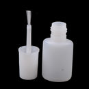 10Ml white plastic gel refillable bottle with brush nail polish oil bottle C8