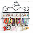 Iron Heart Earrings Display Rack Bracelet Necklace Stand Jewelry Showcase