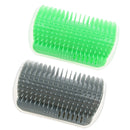 Green & Grey Cat Soft Self Groomer Grooming Brush w/ Catnip Eco-friendly