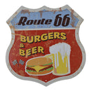 Shield Metal Tin Sign Wall Art Plaque US Highway Road Sign Motel Cafe Decor