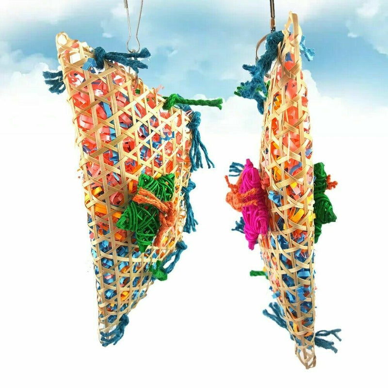 New Pet Bird Parrot Swing Cage Foraging Toys Chew Bites Cockat For Parakeet C0O0