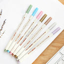 10pcs/set Metallic Markers Glitter Paint Pen Calligraphy Brush Pens for DIY Arts