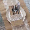 10X Hessian Rustic Burlap Lace Cutlery Holder Bag Wedding Party Table Decor