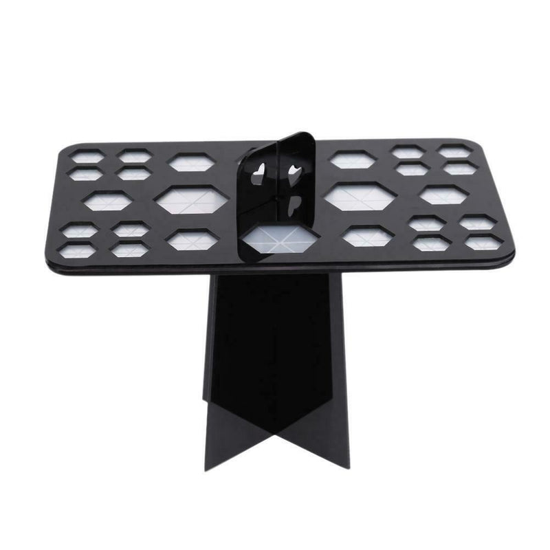 26holes Makeup Brush Drying Rack Brush Holder Cosmetics Makeup Tools Black