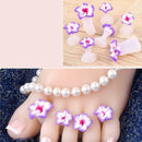 8pcs/Set Toe Separator Silicone Flower Diamond Foot Nail Art Tools Pedicu JGK