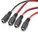 4Pc 5.5x2.1mm Male + Female DC Power Socket Jack Plug Connector Cable Wire 12V#