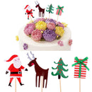 Set of 24 Christmas Party Birthday Favors Cupcake Toppers Cupcake Food Picks