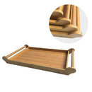 1Pc Bamboo Tea Tray Cup Plate Food Dessert Serving Tray Traditional Bamboo