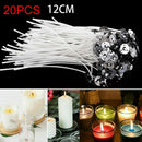 20Pcs 120mm 5" Pre Waxed Candle Wicks for DIY Candle Making with Sustainers #