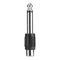 2pcs 6.5mm to RCA Male to Female Jack Plug Audio Video Converters Adapters