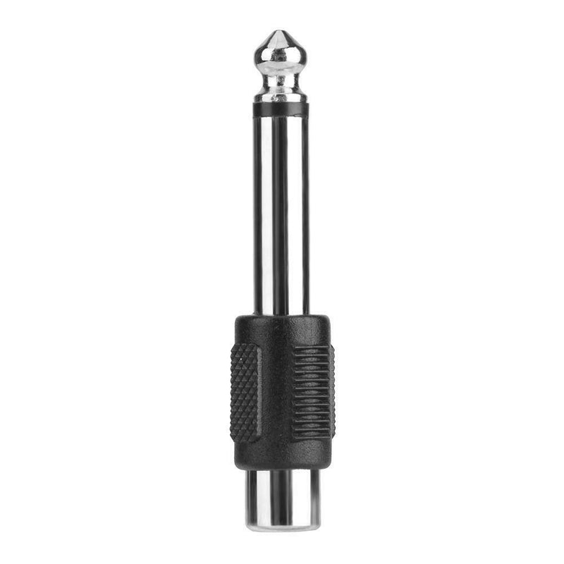 2pcs 6.5mm to RCA Male to Female Jack Plug Audio Video Converters Adapters