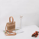 Summer Handmade Woven Women Rattan Shoulder Bags Beach Weave Straw Handbags A