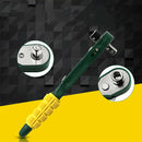 1pcs 1/4 Yellow-Green Ratchet Wrench Screwdriver Rod Quick Socket Wrench Tool