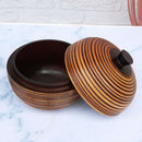 Tea Canister Wooden Tea Box Home Kitchen Jewelry Accs Organizer Pot 14x16cm