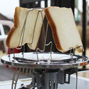 4 Slice Camping Bread Toast Tray Gas Stoves Cooker BBQ Camping Toaster Rack