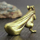 Brass Mouse Ornament Chinese Style Animal Rat Solid Desk Table Craft Decora U3B1