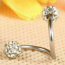 Crystal Stainless Steel Twist Ear Helix Cartilage Earring Stud Body Pierc D N2S8