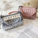 New Fashion Handbags Trend Line Multi-Rivet Ladies Shoulder Bag Wild Messen