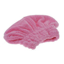 Useful minifiber dry hair hat quickly dry hair rolled towel cap (pink)